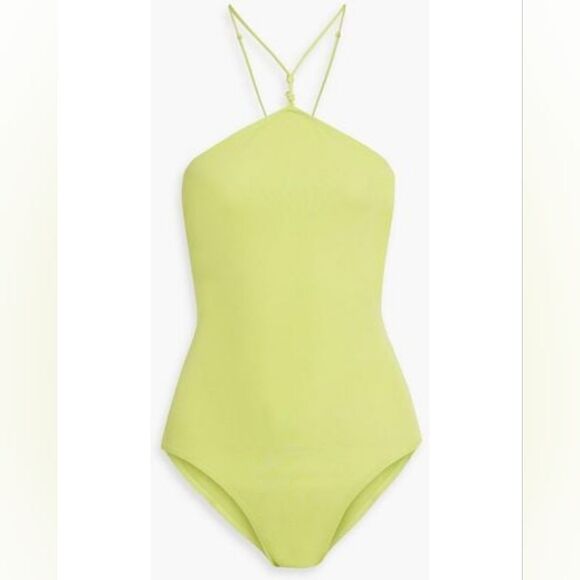 NWT Frame Delicate Knot Bodysuit in Flash Lime - Picture 1 of 10